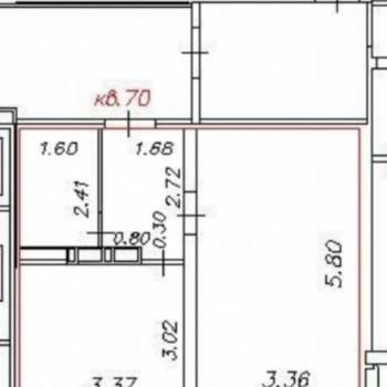 Продается 1-комнатная квартира, 42 м²