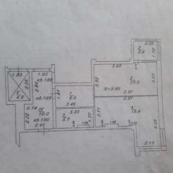Продается 1-комнатная квартира, 49,5 м²