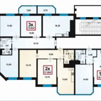 Продается 3-х комнатная квартира, 80 м²