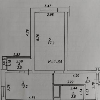 Продается 1-комнатная квартира, 45 м²