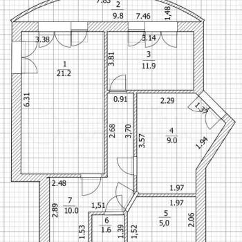 Продается 2-х комнатная квартира, 68,5 м²