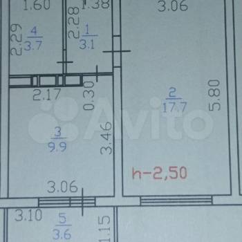 Продается 1-комнатная квартира, 34,4 м²
