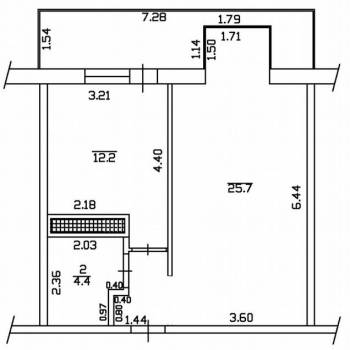 Продается 1-комнатная квартира, 50 м²