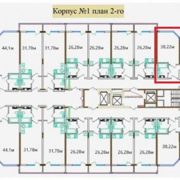 Продается 1-комнатная квартира, 38,2 м²