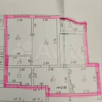 Продается 3-х комнатная квартира, 74 м²