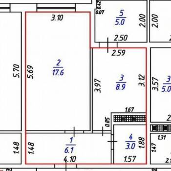 Продается 1-комнатная квартира, 41 м²