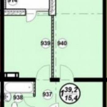 Продается 1-комнатная квартира, 42,6 м²