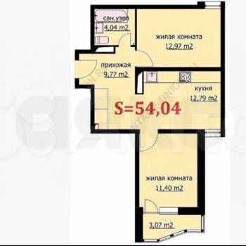 Продается 2-х комнатная квартира, 55 м²