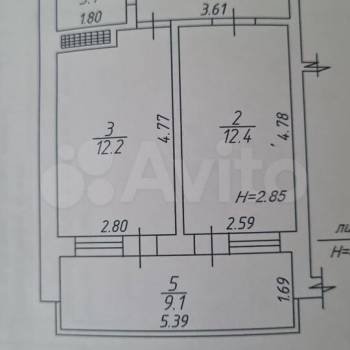 Продается 1-комнатная квартира, 44 м²