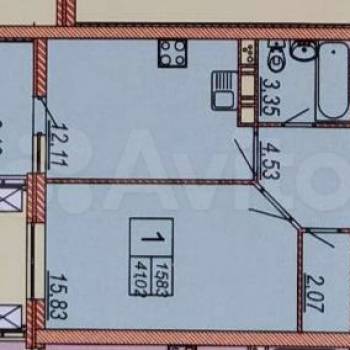 Продается 1-комнатная квартира, 41,2 м²