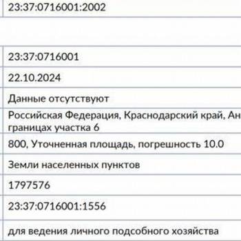 Продается Участок, 800 м²