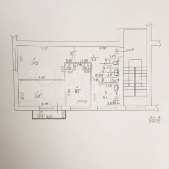 Продается 3-х комнатная квартира, 55 м²