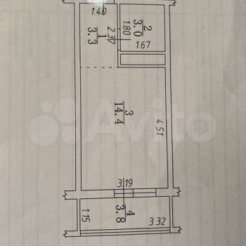 Продается 1-комнатная квартира, 24 м²