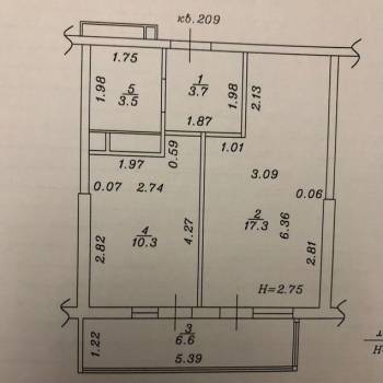 Продается 1-комнатная квартира, 41,4 м²