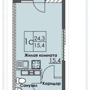 Продается 1-комнатная квартира, 26 м²