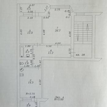Продается 2-х комнатная квартира, 64 м²