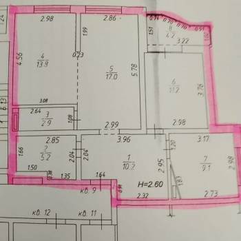 Продается 3-х комнатная квартира, 74 м²