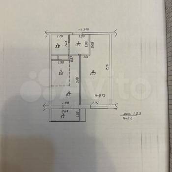 Продается 1-комнатная квартира, 44,5 м²