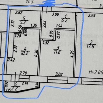 Продается 2-х комнатная квартира, 53,4 м²