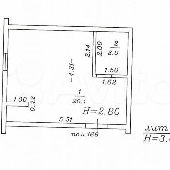 Продается 1-комнатная квартира, 23,1 м²