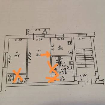 Продается 2-х комнатная квартира, 45 м²