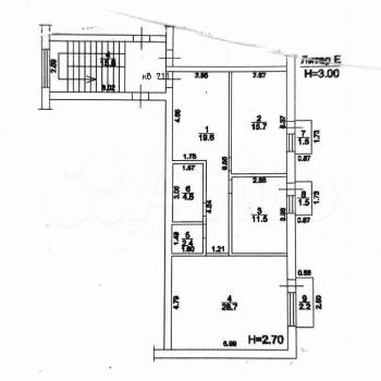 Продается 2-х комнатная квартира, 82,8 м²