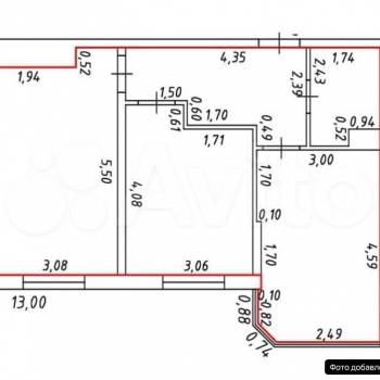 Продается 2-х комнатная квартира, 52 м²