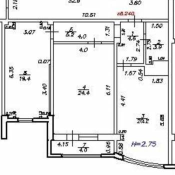 Продается 2-х комнатная квартира, 77,7 м²