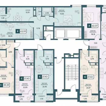 Продается 1-комнатная квартира, 27,4 м²
