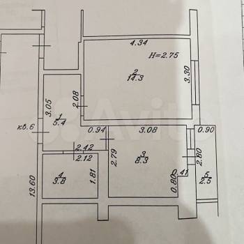 Продается 1-комнатная квартира, 33 м²