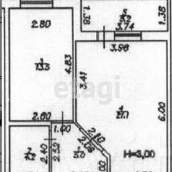 Продается 1-комнатная квартира, 38,3 м²