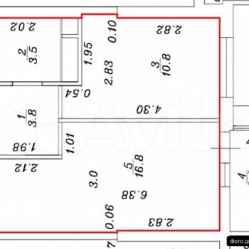 Продается 1-комнатная квартира, 38,5 м²