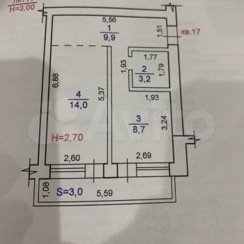 Продается 1-комнатная квартира, 35,8 м²