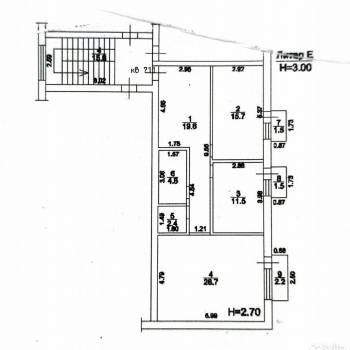 Продается 2-х комнатная квартира, 82,8 м²