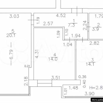 Продается 2-х комнатная квартира, 64 м²
