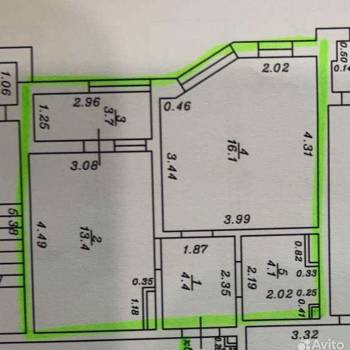 Сдается 1-комнатная квартира, 45 м²