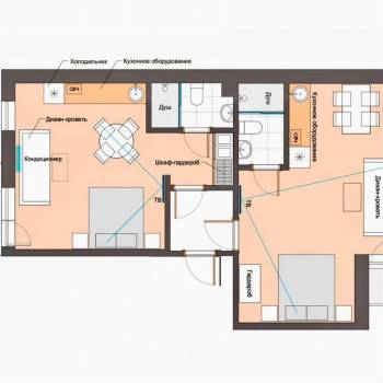 Продается 2-х комнатная квартира, 60 м²