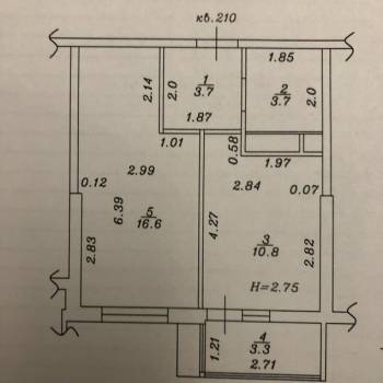 Продается 1-комнатная квартира, 38,1 м²