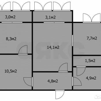 Продается 2-х комнатная квартира, 51,8 м²