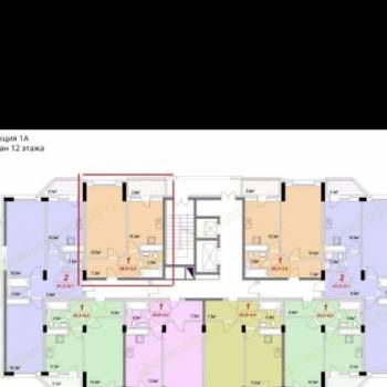 Продается 1-комнатная квартира, 43,6 м²