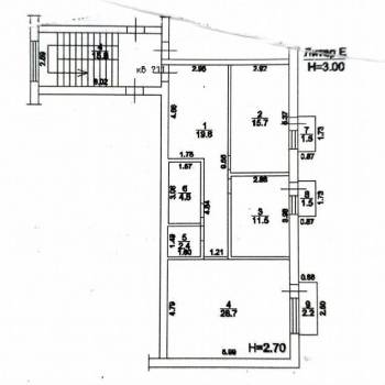 Продается 2-х комнатная квартира, 82,8 м²