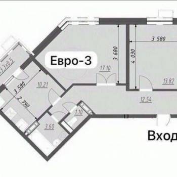Продается 2-х комнатная квартира, 61 м²