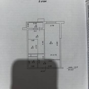 Продается 1-комнатная квартира, 45,1 м²