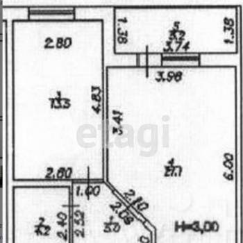 Продается 1-комнатная квартира, 38,3 м²