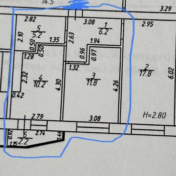 Продается 2-х комнатная квартира, 53,4 м²