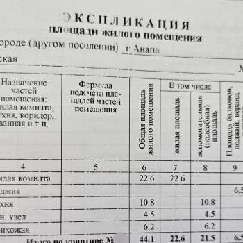 Продается 1-комнатная квартира, 44,1 м²
