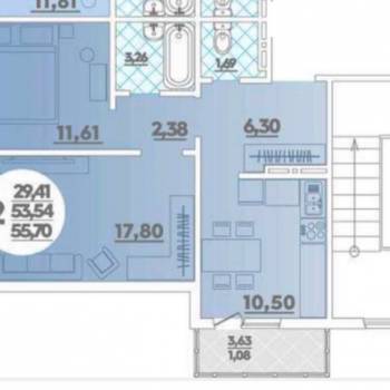 Продается 2-х комнатная квартира, 54 м²