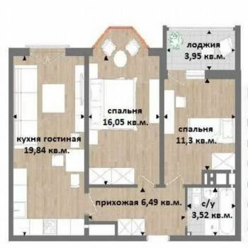 Продается 3-х комнатная квартира, 56,5 м²