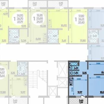 Продается 2-х комнатная квартира, 52,1 м²