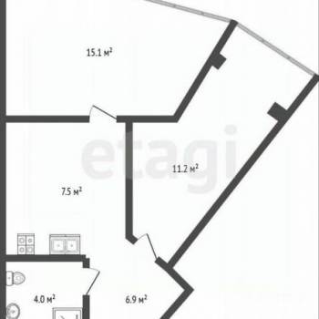 Продается 2-х комнатная квартира, 44,2 м²